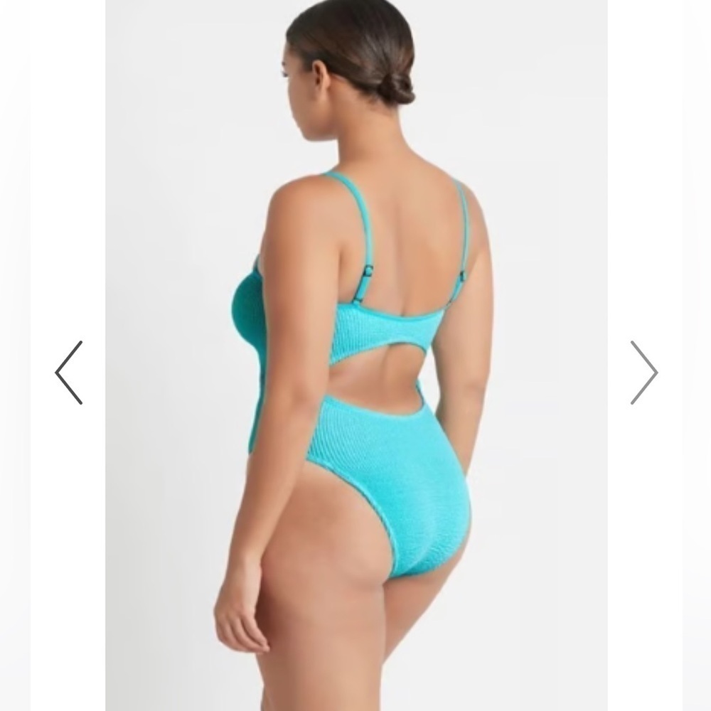 Bond Eye Strap Mishy one piece swimsuit teal blue one size cut out - Picture 10 of 12